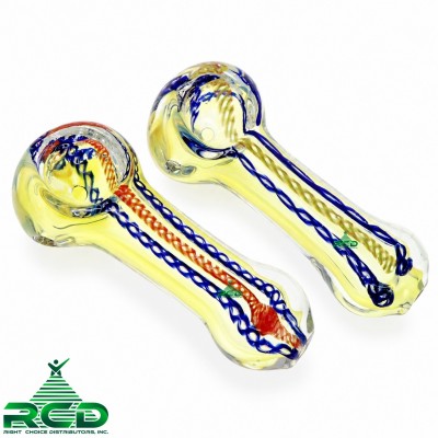 GLASS PIPE FUMED & TWISTING ART GP2110 1CT